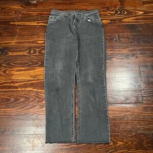 Levis 501 W28 90s Straight Leg Jeans Charcoal Rigid Denim Grunge
